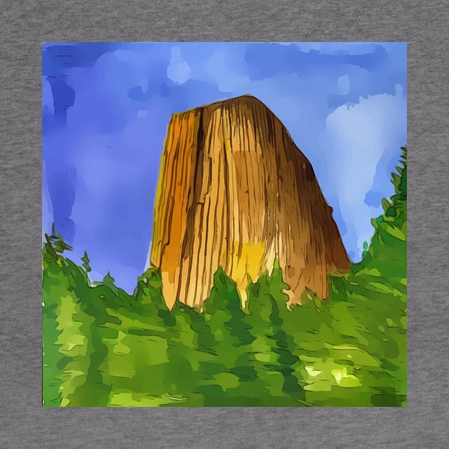 Devils Tower in Wyoming by WelshDesigns